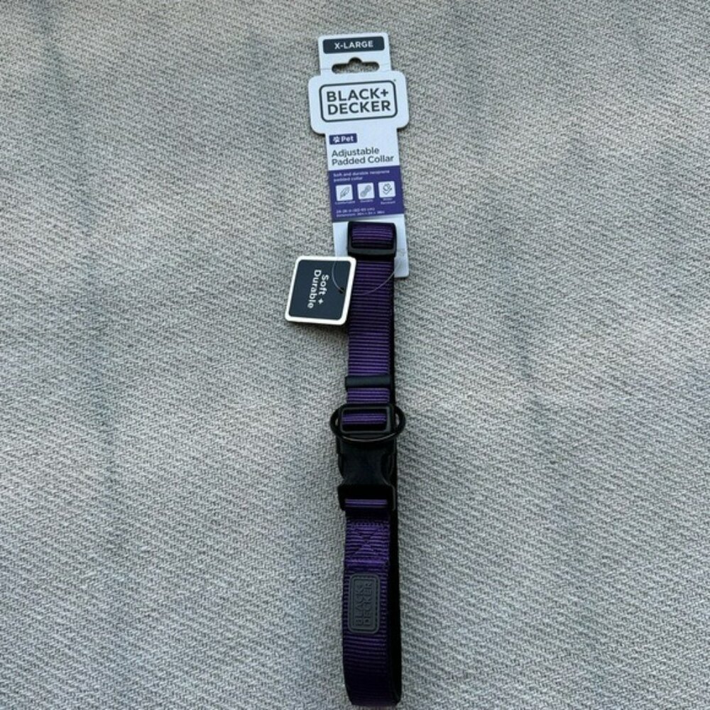 Black & Decker Purple Pet Dog Collar Size XL NWT